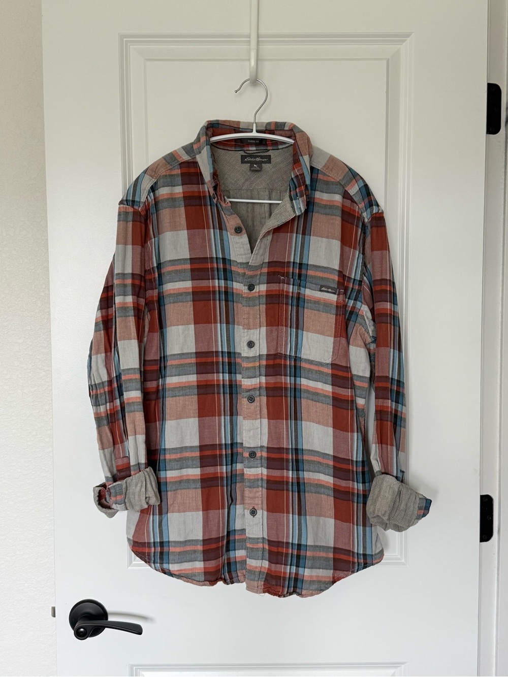 Eddie Bauer Classic Fit Plaid 100% Cotton | Men’s Size Medium